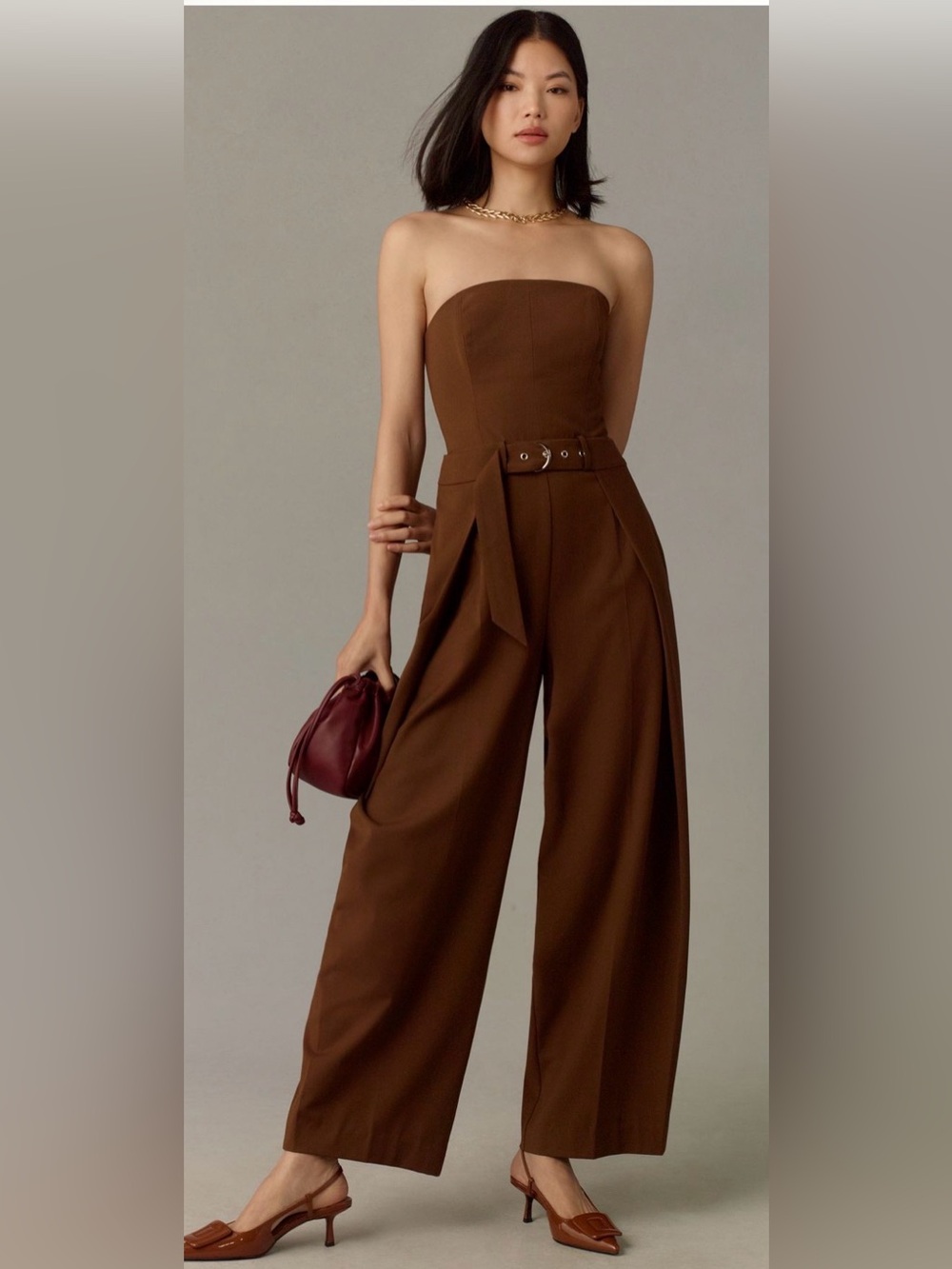 ASTR the Label Bryony Jumpsuit Brony Strapless